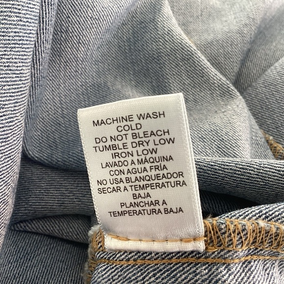 90’s Y2K Love Tree sleeveless button up front collared denim dress. Size Large - Picture 9 of 9